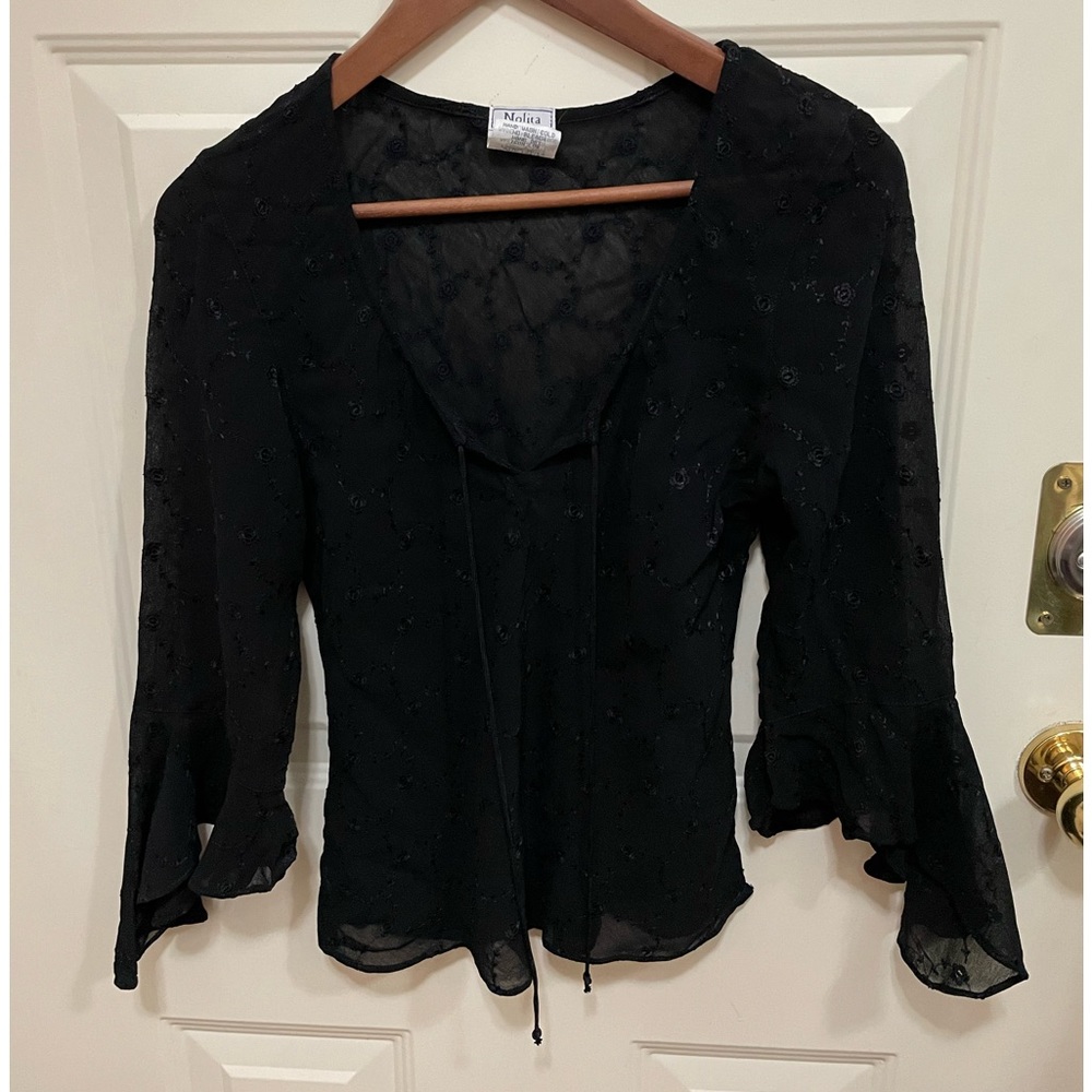 Black lace Nolita blouse